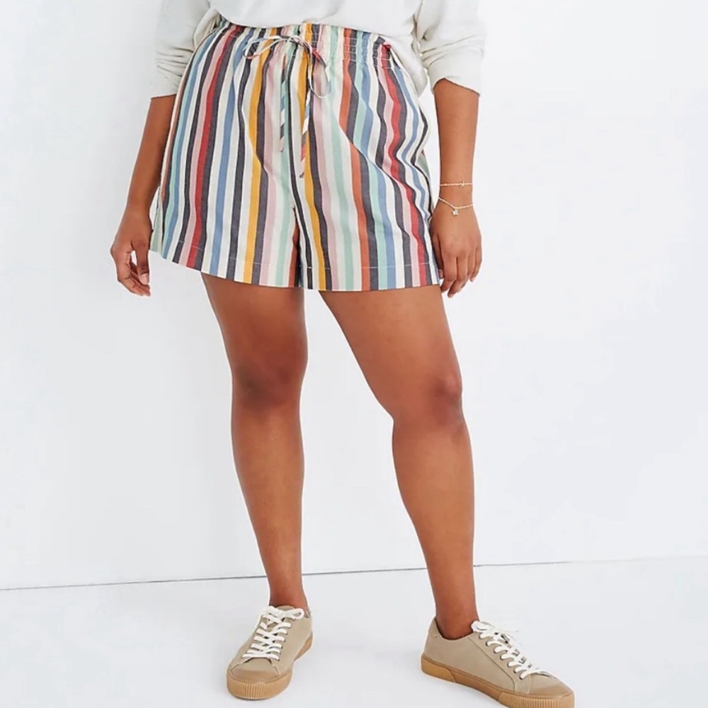Madewell striped highwaisted shorts